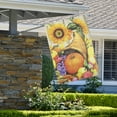 thumbnail image 3 of Northlight Cornucopia and Flowers Autumn Harvest Outdoor House Flag 28" x 40", 3 of 7