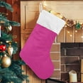 thumbnail image 5 of Coolnut 2PCS Christmas Stocking Purple Pink Color Xmas Stockings Decoration for Family Holiday Party Ornaments Decor Fireplace, 17.7 x 12 Inch, 5 of 7