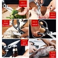 thumbnail image 5 of Tijeras de Cocina de 2 Piezas, Tijeras de Cocina Resistentes, Tijeras Profesionales de Acero Inoxidable, Tijeras Multiusos con Tapa para Pollo Pescado Verduras y Barbacoa, Abridor de Botellas, 5 of 5