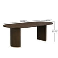 thumbnail image 3 of Christopher Knight Home Minimalist 88“ Oval Dining Table for 4-6, Walnut, 3 of 7