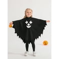 thumbnail image 5 of Uccdo 1-6Y Toddler Girls Boys Halloween Black Ghost Costumes Kids Party Glow In The Dark Ghostly Costume Hooded Cloak, 5 of 9