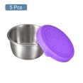 thumbnail image 3 of Tarro para Aderezo Ensalada Unique Bargains 5uds Acero Inoxidable 1.7 Onzas Morado, 3 of 5