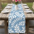 thumbnail image 6 of Table Runners 70 Inches Long Dress Scarves, Sky Blue Leaves Farmhouse Coffee/Dining/Kitchen Table Decor, Holiday Table Runner, Farmhouse Botanical Branch Vintage Boho Leaf 13x70 Inch, 6 of 9