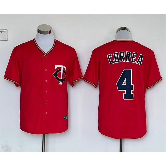 Baseball Jersey Twins Jersey Fan Elite Edition Twins 4# Correa Copy Player Name Jersey
