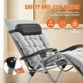 thumbnail image 5 of KFFKFF Gravity-Defying Chair, 33 inch Recliner for Both Indoor and Outdoor Use, Adjustable Lounge Chair with Cushion, Headrest, Footrest, and Drink Holder, Supports up to 500 lbs, in Gray, 5 of 9