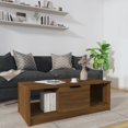 thumbnail image 1 of vidaXL Coffee Table Brown Oak 102x50x36 cm Engineered Wood, 1 of 5