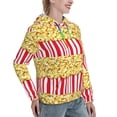 thumbnail image 6 of Sikiie Popcorn Women's Casual Hoodies Long Sleeve Lightweight Pullover Tops Loose Sweatshirt-Large, 6 of 7