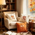 thumbnail image 4 of Fall Pillow Covers Pumpkin Fall Decor 18x18 Orange | Fall Decorations for Home, Plush Faux Fur Farmhouse Accent Pillowcases, Porch Sofa Couch Cushion Bed Livingroom 1PC, 4 of 5