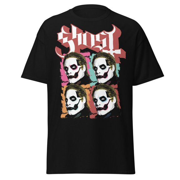 Ghost Quattro Jumbo Print Unisex T-Shirt - Black - Small