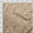 thumbnail image 3 of oneOone Velvet Light Brown Fabric Check & Toucan Sewing Material Print Fabric By The Yard 58 Inch Wide, 3 of 4