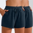 thumbnail image 2 of fatyb 2 Pack Sweat Shorts for Women Drawstring Lounge Shorts Comfy Summer Athletic Shorts with Pockets, 2 of 7