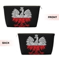 thumbnail image 2 of Polish Flag White Eagle Handbag Purse Tote Organizer Zipper Closure Cosmetic Pouch Bag For Travelling, 2 of 7