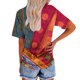 thumbnail image 3 of Fiudx Ofertas Del Día Blusa de Manga Corta con Cuello Redondo y Pantalón Corto Informal para Mujer a La Moda, 3 of 4