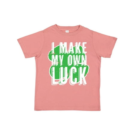 

Inktastic St. Patrick s Day Shamrock Logo Weathered I Make My Own Luck! Gift Toddler Boy or Toddler Girl T-Shirt