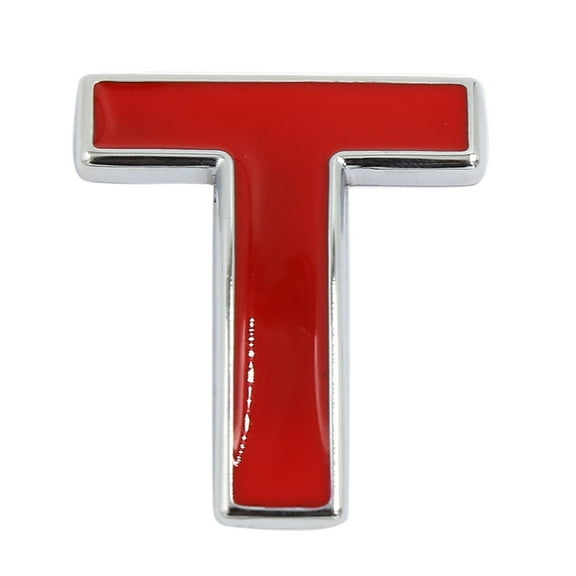 REGALWOVEN Red Self Adhesive Sticker Car Auto 3D Emblem Badge Decal Letter Chrome Symbol T