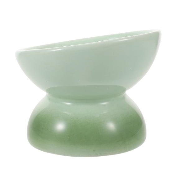 TABLZONE Ceramic Cat Food Bowl with Antivomit Design, Non- Indoor Pet Dish, and Easy to Clean, 1 Piece