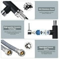 thumbnail image 6 of WOWOW Kitchen sink faucet, Black and Chrome kitchen faucet with pull-down spray, 360 degree rotating sprinkler, three spraying modes, pull-down faucet, stainless steel, single handle, high arc, 6 of 7
