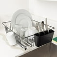 thumbnail image 3 of Mainstays Large Metal Dish Drainer - Black, 3 of 6