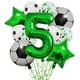 thumbnail image 3 of 1 juego de globos de helio de aluminio para fútbol, decoraciones para fiestas de cumpleaños para niños, bolas de números verdes de 32 pulgadas, suministros deportivos para fútbol, 3 of 5
