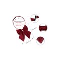 thumbnail image 3 of INSPIRE CHIC Women's Adjustable Solid Color Pre-Tied Bowknot Cute Bow Tie 2Pcs Red+Dark Red One Size, 3 of 6