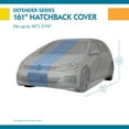 thumbnail image 4 of Duck Covers Defender Hatchback Cover, Fits Hatchbacks up to 13 ft. 5 in. L Fits select: 2015-2017 HONDA FIT, 2007-2017 TOYOTA YARIS, 4 of 9