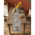 thumbnail image 5 of Ldtrchee Gray Owl Christmas Table Runner 72 Inches, Xmas Snowflake Botanical Vintage Bed Runner Dresser Scarves Tabletop for Indoor Outdoor Parties/Ceremony/Banquet, 14" x 72", 5 of 8
