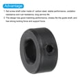 thumbnail image 4 of Uxcell Shaft Collar, 0.3 Inch Bore Carbon Steel Set Screw Style Clamping Collars Black 6 Pcs, 4 of 4
