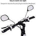 thumbnail image 3 of Juego de 2 espejos para bicicleta, espejos para bicicleta giratorios 360 ajustables (diámetro del manillar 22,2 mm), espejo para scooter eléctrico, manillar para espejo de bicicleta para scooter Mtb Rojo Verde Cocina, Decoración y Otros, 3 of 5