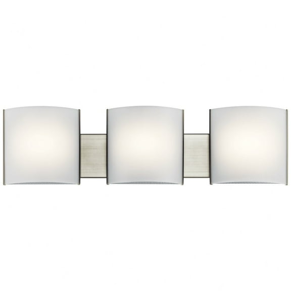 3 Light Bath Vanity Approved For Damp Locations With Transitional Inspirations 6 Inches Tall By 30 Inches Wide Kichler Lighting 10799Niled