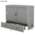 thumbnail image 7 of Queen Murphy Bed Cabinet with USB Port and a Large Drawer, Space-Saving Chest Cube Bed, Solid Wood Storage Bed can be Folded into a Cabinet,for Small Spaces Apartments Studio Guest Room, Gray, 7 of 7