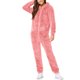 thumbnail image 1 of Gibobby Mono Corto Informal Pijama de manga larga de lana artificial para mujer Casual Color sólido Cremallera Suelto con capucha Mono Pijama Casual Invierno Cálido Rompe Lind(Rosa， S), 1 of 5