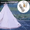 thumbnail image 3 of sunsanly Windproof Camping Canopy Rope Quick Lock Reflective Wind Rope Anti Loosening Tent Rope with Pulley Clip Adjustable Rope for Tents Tarps Camping Hiking, 3 of 8