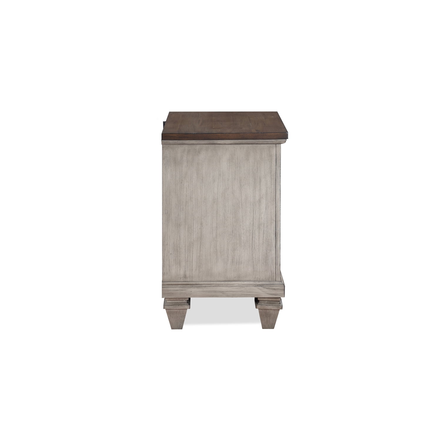 New Classic Furniture Mariana 2-Drawer Solid Wood Nightstand in Vintage Cream