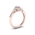 thumbnail image 2 of 1/3Ct TDW Diamond 10k Rose Gold Halo Vintage Style Engagement Ring (I-J, I2), 2 of 4