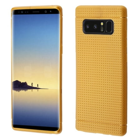 - Valor Lattice Points Rubber Candy Skin Case Cover For Samsung Galaxy Note 8 - Gold