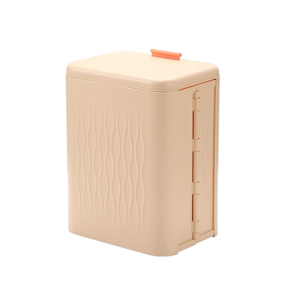 Under Counter Waste Bin | Space Saving Small Trash Can for Kitchen Cabinet, Bathroom or Office | Dual Lid for Ease of Opening, 12 Liter, Orange