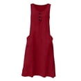 thumbnail image 6 of HBBIKVI Decorative Button Dress for Women Summer Sleeveless A-Line Midi Dress with Scoop Neckline,Three Front Buttons,and Side Pockets for Casual Summer Days, 6 of 6