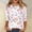 Hot Pink, variant on Womens T Shirts Casual Floral Print 3/4 Sleeve Crewneck Top Loose Fit Womens Tops Green L