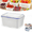 L-White, variant on 3-Pack Produce Saver Containers for Fridge, 4-in-1 Fruit Storage with Colander and Lid, BPA-Free Wash and Drain Box for Berries, 3 Sizes
