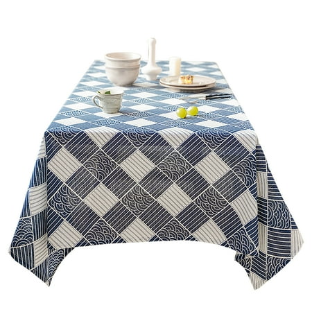 

Japanese Rectangle Tablecloths In Linen Printed Tablecloth With Tassel Washable Stain Resistant Furniture Table Covers For Dining Kitchen Writing Desk Picnic-A-140x180cm(55x71 )