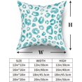 thumbnail image 5 of Teal Grey Leopard Print Pillow Covers 18X18 Inch Teal Gray Watercolor Cheetah Decorative Pillow Cases Animal Square Throw Pillow Case Set of 2 Home Decor For Sofa Living Room Bedroom Bed Cushion, 5 of 5