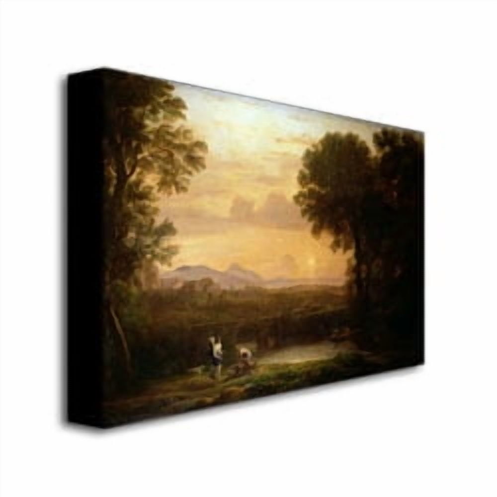 Trademark Global Claude Lorrain "Landscape at Dusk" Canvas Art 18" x 24" (BL0358-C1824GG)