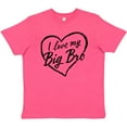 thumbnail image 3 of Inktastic I Love My Big Bro in Black Chalk Heart Youth T-Shirt, 3 of 5
