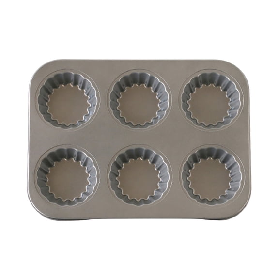 Hormy Jumbo Muffin Pan, 6 Cups Nonstick Carbon Steel Cupcake Tin, Baking Mold for Muffins, Cupcakes & Brownies, Dishwasher & Microwave Safe, Gray
