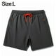 thumbnail image 2 of Pantalones cortos grises Bolsillo con cremallera Pantalones de playa para hombre, 2 of 6