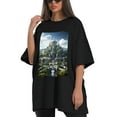 thumbnail image 4 of Plus Size Shirt for Women Black Tops for Women Short Sleeves Shirt for Women Castle T Shirt Crewneck Shirt for Women XL, 4 of 5