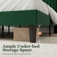 thumbnail image 4 of Amolife Queen Size Velvet Upholstered Bed with Wingback Headboard, Green, 4 of 9