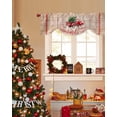 thumbnail image 4 of Red Truck Christmas Tie Up Valances Curtain, Snowflakes Christmas Tree Brown Wood Adjustable Rod Pocket Short Window Treatment Tie Up Curtains Valances for Kitchen Living Room Bathroom 42x12 Inches, 4 of 9