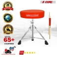 thumbnail image 4 of 5Core Drum Throne Padded Adjustable Guitar Stool Drummer Seat for Adults & Kids ORANGE, 4 of 12