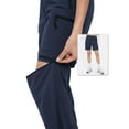 thumbnail image 4 of Wespornow Womens Quick Dry Zip Off Convertible Hiking Pants with 5 Pockets Camping Travel Safari Navy XXL, 4 of 8